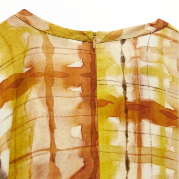 ZARA | Mustard | PRINTED MIDI DRESS - Picture 4 of 15